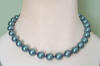 midnight blue shell pearl necklace