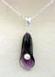 amethyst freshwater pearl sterling silver necklace