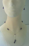 handcrafted sterling silver maid of honor necklace and earrings jewelry set