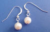 sterling silver pearl drop earrings