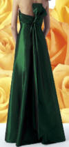 bridesmaid gown in emeral green