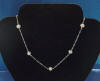 Sterling silver freshwater pearl station necklace