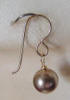 bridesmaid gold-filled bronze crystal pearl drop earring