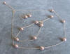 bridesmaid gold-filled station pearl jewelry set with bronze crystal pearls
