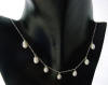 sterling silver oval freshwater pearl station dangle necklace