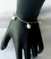 sterling silver freshwater pearl dangle station bracelet