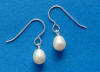 sterling silver freshwater pearl Frenchwire earrings