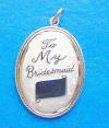Sterling silver vintage engraveable to my bridesmaid pendant