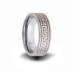 greek key design engraved tungsten carbide wedding ring