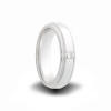 square-cut diamond in 7mm wide cobalt chrome wedding band ring