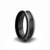 black zirconium wedding band ring