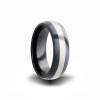two tone black and gray zirconium wedding ring