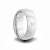 8mm wide cobat chrome diamond wedding ring