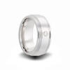 8mm wide heavy stone rings (r) cobalt chrome with diamond wedding band