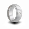 8mm wide heavy stone rings diamond tungsten carbide wedding band