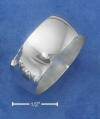 sterling silver wide 9mm plain wedding band