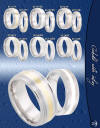 heavy stone rings cobalt chrome and precious metals inlay wedding bands
