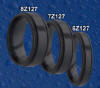heavy stone rings black zirconium wedding bands