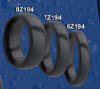 black zirconium wedding rings