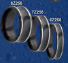 black two tone zirconium wedding rings