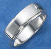 sterling silver 9mm wide no design spinner wedding band