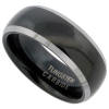 black finish tungsten carbide wedding ring