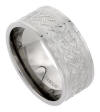 titanium 10mm wide wedding band with celtic knot pattern
