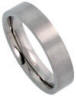 5mm wide titanium wedding band ring brushed finish flat