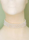 sterling silver five strand genuine cultured freshwater pearl choker necklace