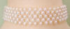 sterling silver woven five strand genuine cultured freshwater cultured pearl choker necklace