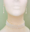 special request woven pearl set - choker is made with larger-sized pearls and earrings are approx. 2" long