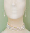 special request pearl set - woven pearl choker is made with larger-size pearls and earrings are approx. 2" long