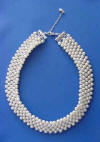 woven five-strand bride's pearl choker necklace