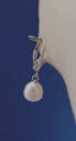 Sterling silver teardrop-shaped freshwater pearl earrings