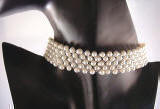 hand-crafted freshwater pearl sterling silver 5-strand woven choker